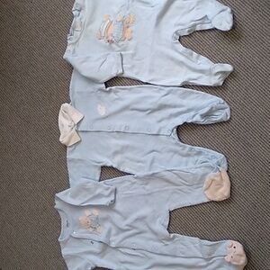 Bundle of 3 9 month baby boys footie